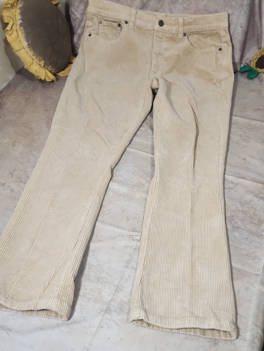 Lauren Ralph Lauren Women's Beige Corduroy Boot Cut Jeans